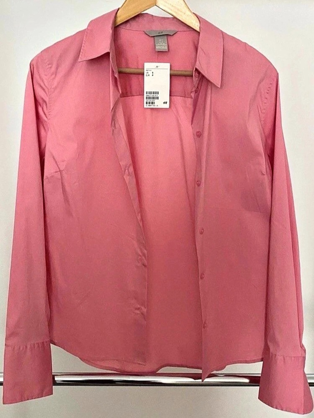 H&M Button-Down Shirt in Pink Size Small New